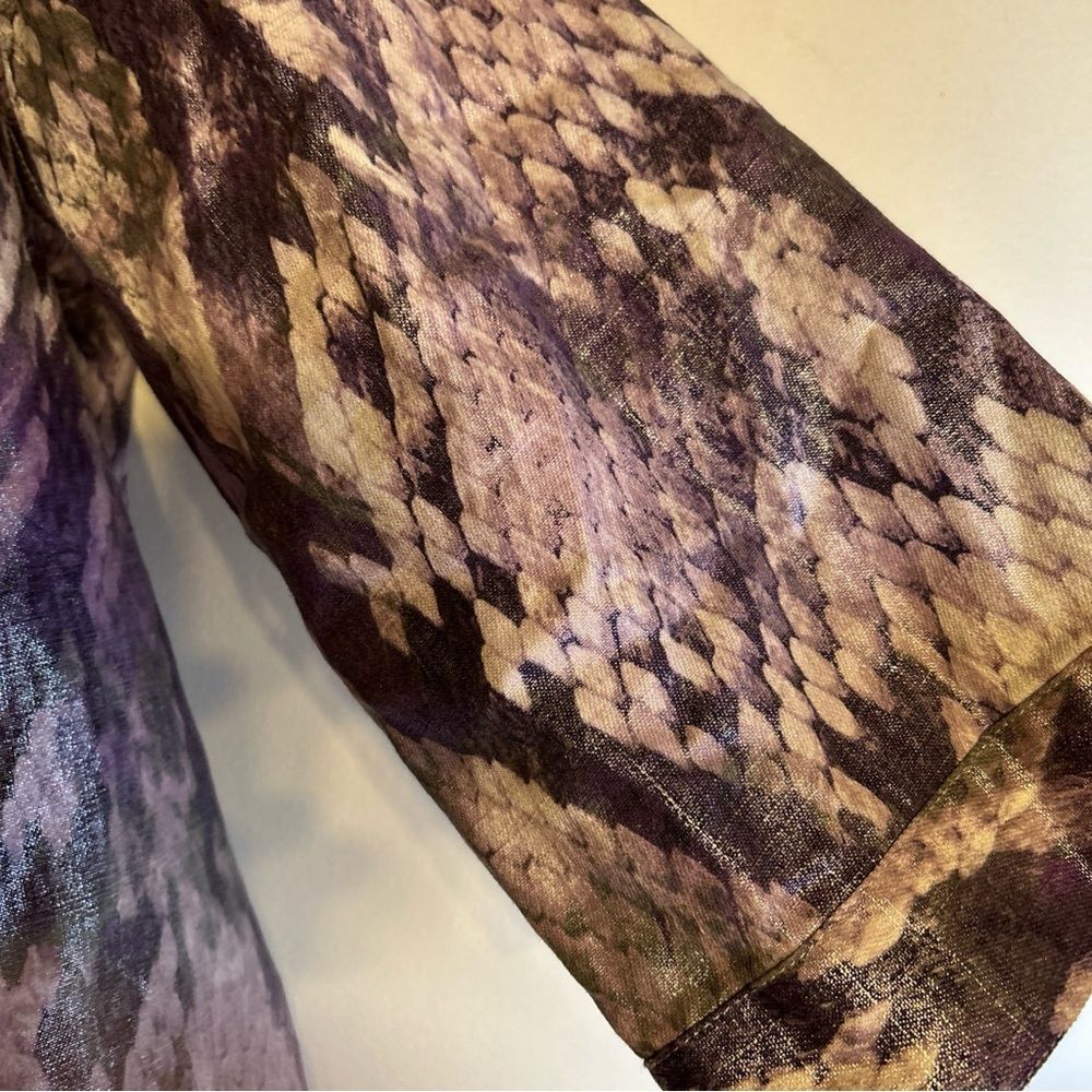 Chico's Purple and Silver Patterned Jacket - Picture 5 of 10